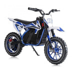 Blue 24V Electric Dirt Bike, Mini Off-Road Motorcycle , Disc Brake, for Kids