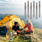 4/6 Pack 6.3 Inch Camping  Pegs Ultralight Windproof Titanium Tent Stakes