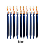 10Pcs/lot 18cm Aluminum Alloy Yard Canopy Tent Pegs Garden Stakes Ground Nail Heavy Duty