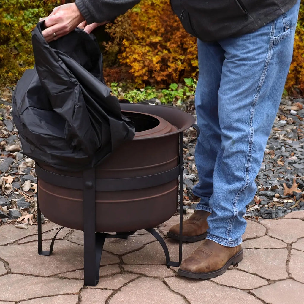 23-Inch Cauldron-Style Smokeless Wood-Burning Fire Pit