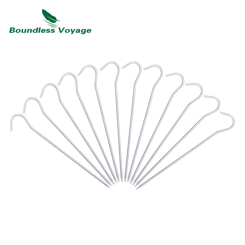 Boundless Voyage Titanium alloy Tent Pegs Camping   Ultralight