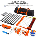 Outdoor Volleyball Net Set   with  Anti-Sagging 28-ply PE Net