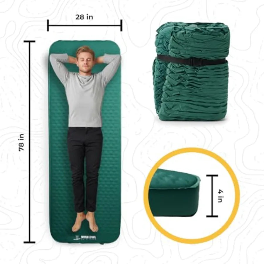 Self Inflating Sleeping with Electric Pump 4" Air / Foam