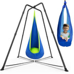 Sensory Pod Swings and Chair, Sensory Swing Set, X-Shaped Swing Frame, Heavy-Duty Metal