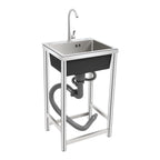 Freestanding Kitchen Sink with 360° Faucet, Sink, 45*41*75cm