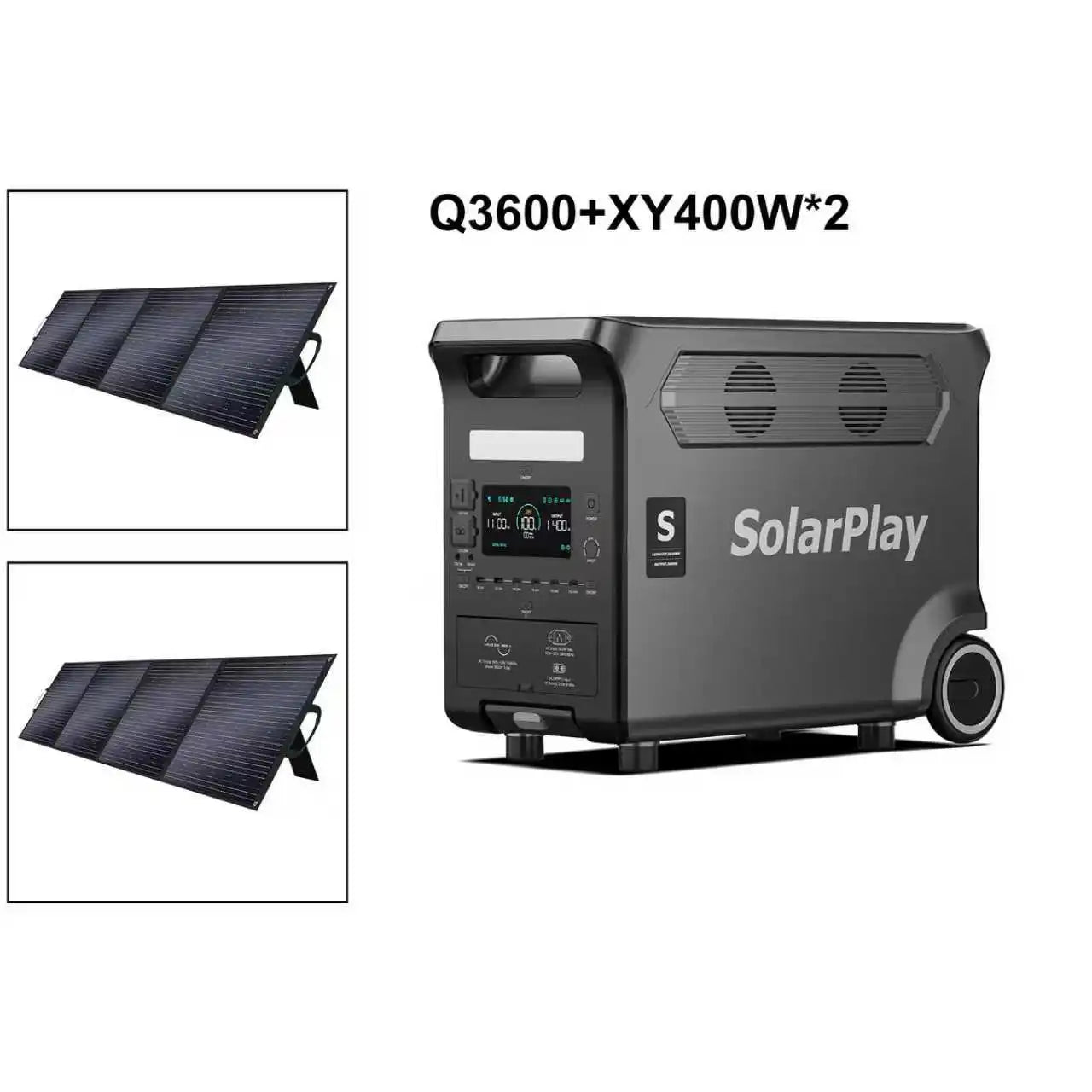 3600W Power Station 3840WH Generator With Foldable  Panels