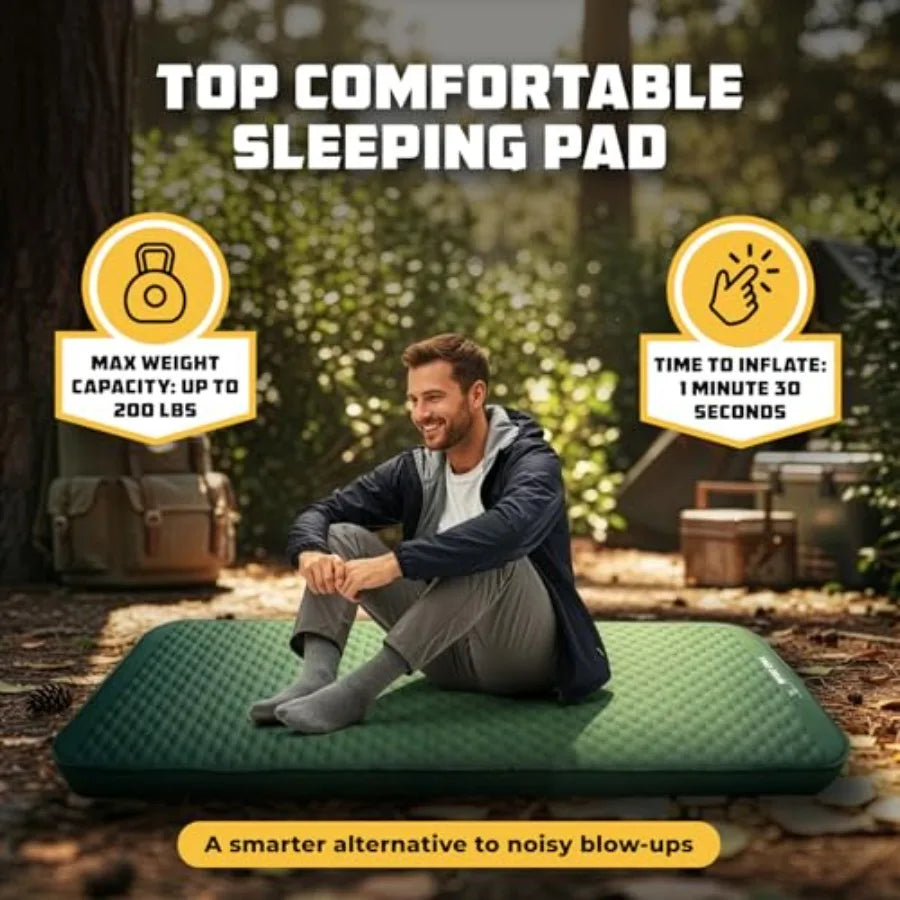 Self Inflating Sleeping with Electric Pump 4" Air / Foam