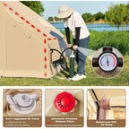4-6 Person Inflatable Tent  , Stove Jack,   Air Beams, 2 Doors