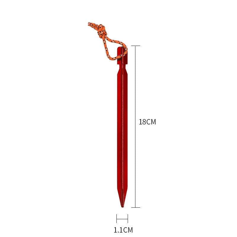 10Pcs/lot 18cm Aluminum Alloy Yard Canopy Tent Pegs Garden Stakes Ground Nail Heavy Duty