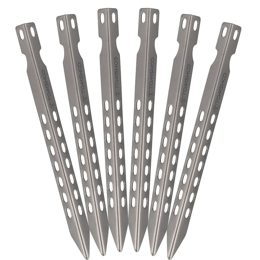 4/6 Pack 6.3 Inch Camping  Pegs Ultralight Windproof Titanium Tent Stakes