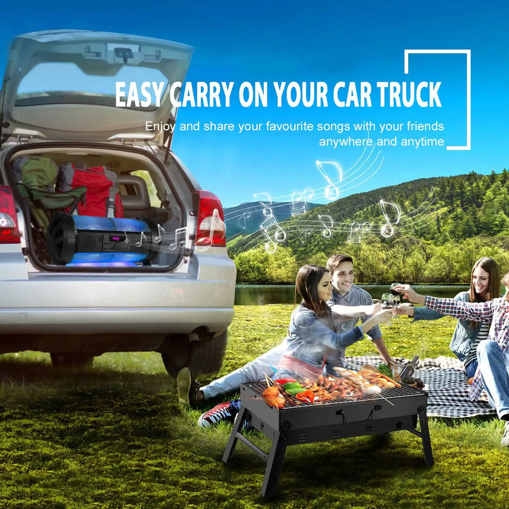 Portable Charcoal BBQ Grill Folding Stainless Steel BBQ