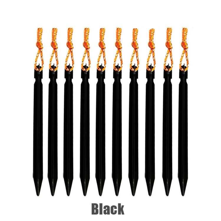 10Pcs/lot 18cm Aluminum Alloy Yard Canopy Tent Pegs Garden Stakes Ground Nail Heavy Duty