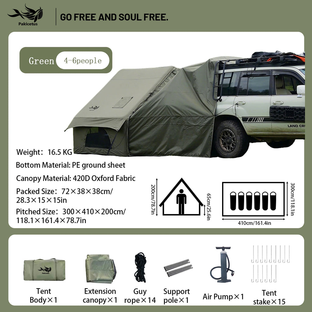 Inflatable Camping Tent, Waterproof  for 4-8 Persons,