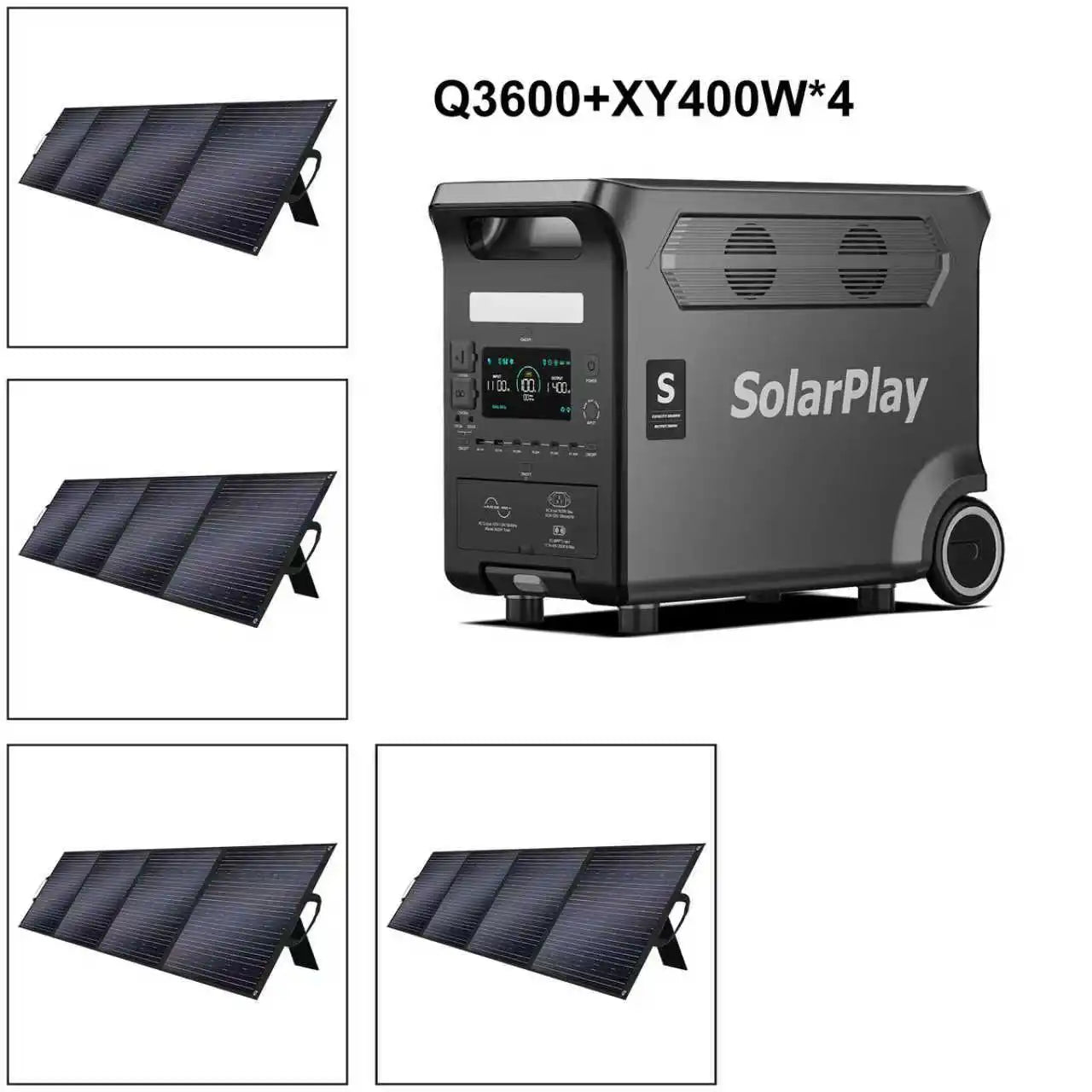 3600W Power Station 3840WH Generator With Foldable  Panels