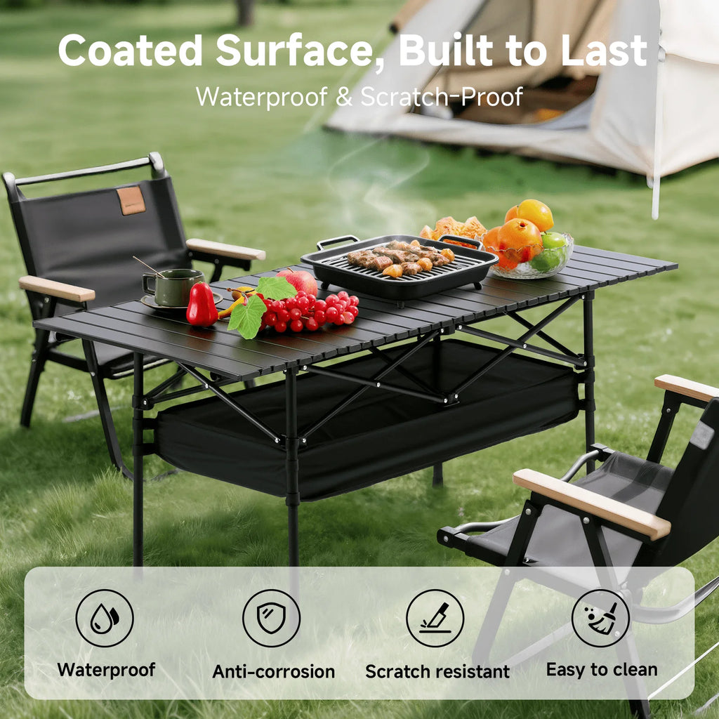 Camping Table, Fold Up Lightweight,  Portable Roll Up