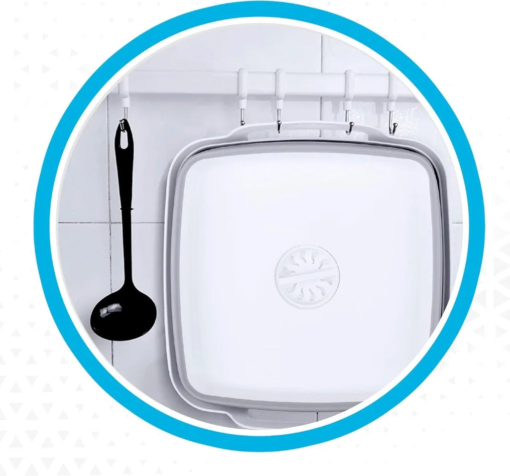 Foldable Camping Sink, Plastic and Rubber, 8.5 Liters, 30.5 X 30 X 20/7