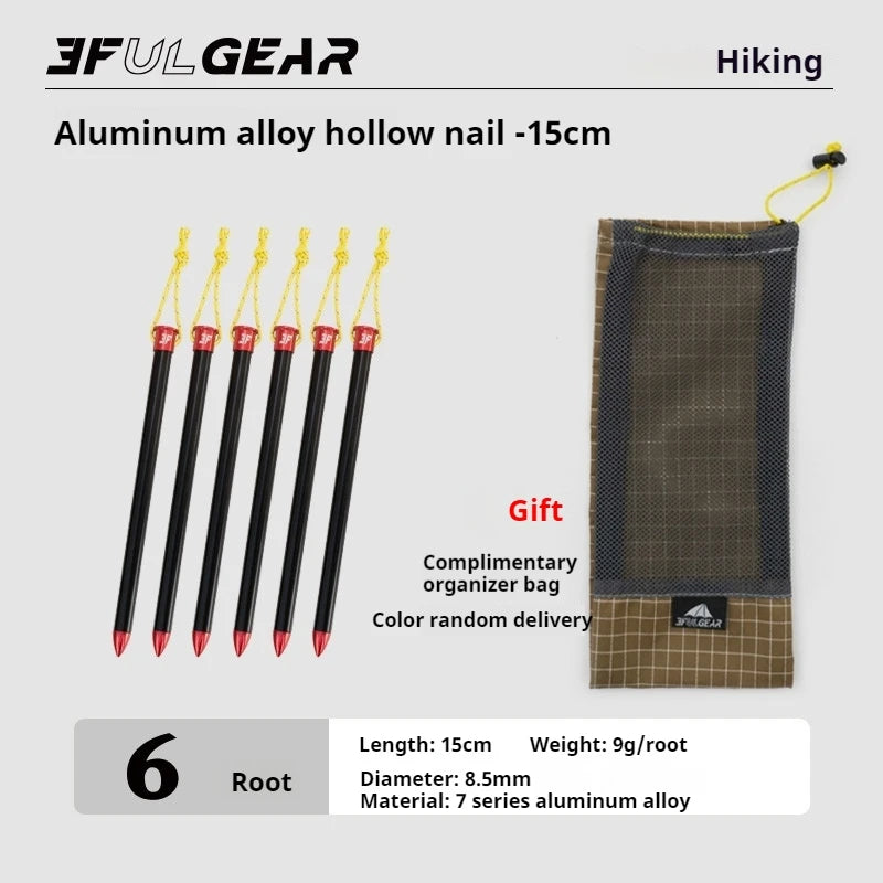 3F UL GEAR Tent Nail 15/20cm 6/10 Pcs Aluminum Alloy Pegs Outdoor Camping