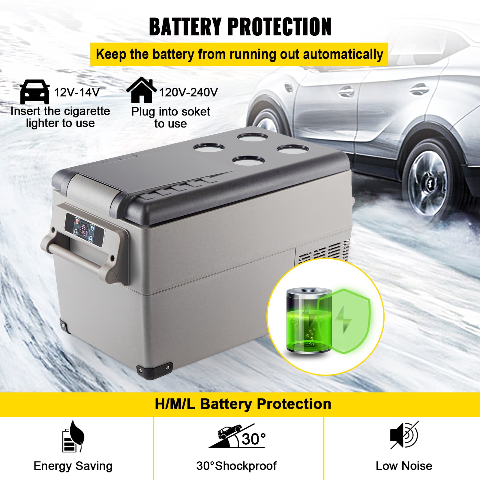20 L -  55L Car Mini Fridge Freezer  DC 110-240V Camping