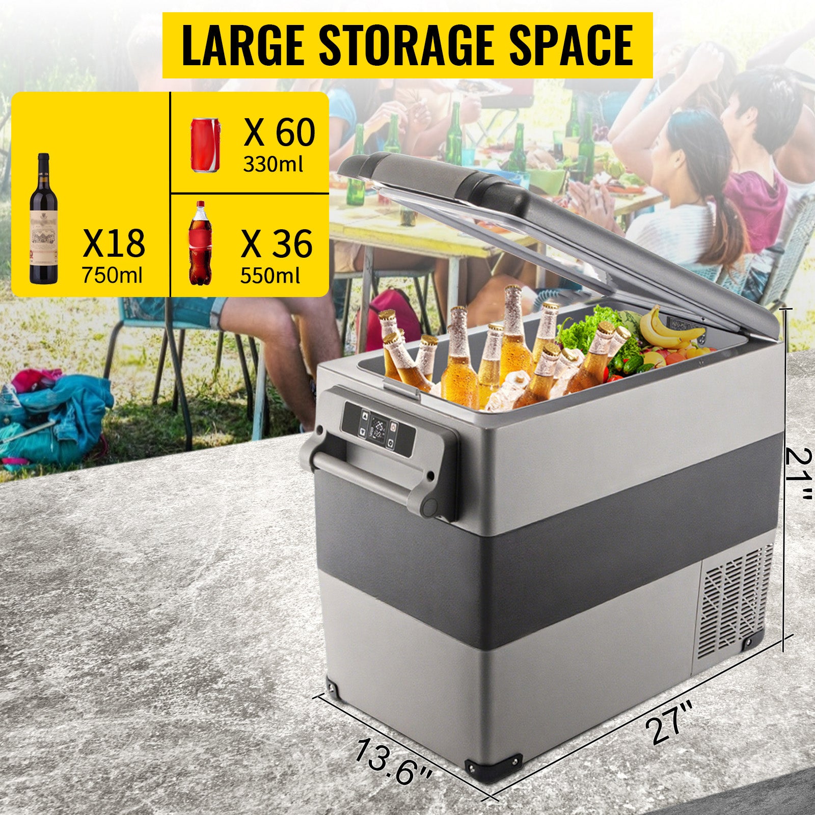 20 L -  55L Car Mini Fridge Freezer  DC 110-240V Camping