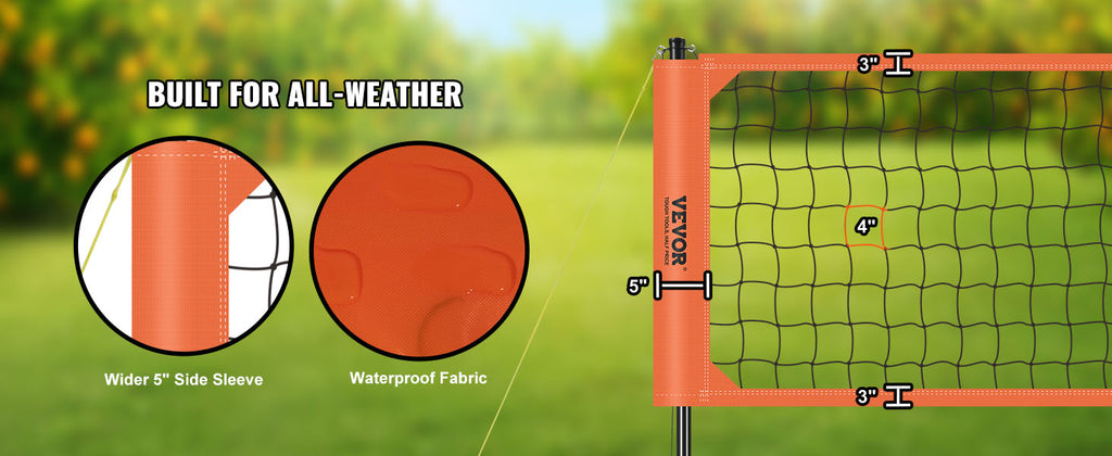 1.25-1.75inch Outdoor Volleyball Net System  Aluminum Poles