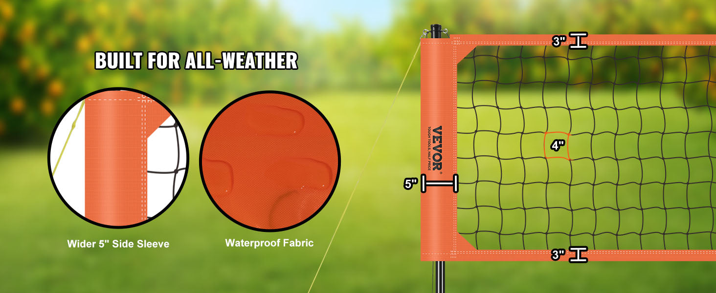 1.25-1.75inch Outdoor Volleyball Net System  Aluminum Poles